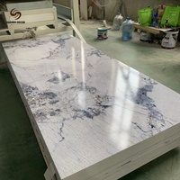 Revêtement mural en PVC marbré pour couloir scolaire, sûr et durable