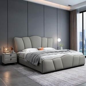 Letto King Size camera singola di lusso con comodo letto in legno imbottito con struttura in legno Premium <span class=keywords><strong>letti</strong></span> in legno - Product Image 1
