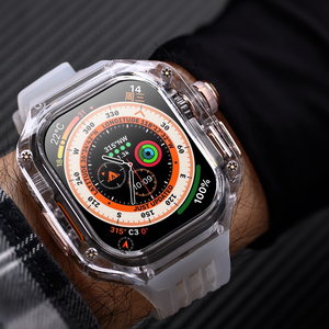 Nuevo Reloj de Pulsera Transpirable con <span class=keywords><strong>Correa</strong></span> de Fluororubber y Hebilla de Acero Inoxidable, Caja <span class=keywords><strong>Transparente</strong></span>, 49 mm, 44/45 mm, <span class=keywords><strong>para</strong></span> <span class=keywords><strong>Apple</strong></span> <span class=keywords><strong>Watch</strong></span> - Product Image 2