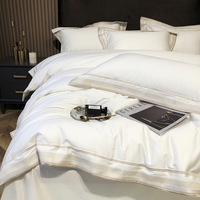 Ensemble de couette (duvet) en bambou biologique 100% de luxe, 300TC, doux comme de la soie, drap-housse en bambou biologique 100%, ensemble de draps