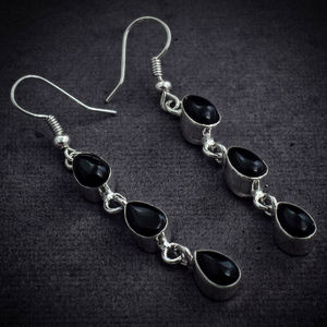 Pendientes de Cobre y Latón de Diseño Moderno Art Palace con Cuarzo Ahumado, Perla y Diamante para Bodas y Fiestas - Product Image 3