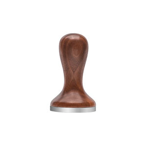 Prensador de Café Espresso Manual Personalizado, Reutilizable, Ecológico, con Mango de Madera Maciza, Calibrado, de Acero Inoxidable 304 con Resorte - Product Image 1