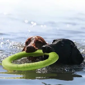 Treinamento portátil disco voador Outdoor Tenslon Anel Chew Brinquedos brinquedo do cão bola lançador pet acessórios