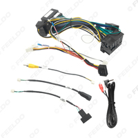 Adaptateur de faisceau de câblage de cordon d'alimentation de voiture 16 broches avec Canbus et LVDS pour Audi Q5/A4L/A1 (11-15) stéréo de garniture de niveau moyen/bas
