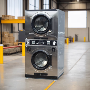 12kg thép không gỉ khí máy giặt và máy sấy thương mại đồng tiền hoạt động phía trước-tải tự động - Product Image 4