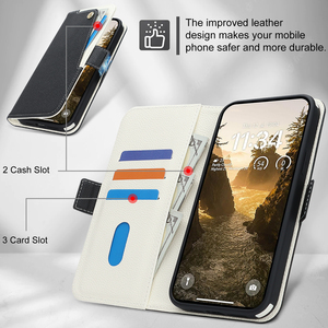 Étui portefeuille premium pour <span class=keywords><strong>iPhone</strong></span> 17 16 15 14 13 Pro Max, blocage RFID, 360° °   Housse antichoc avec sangle de poignet et support intégré - Product Image 5