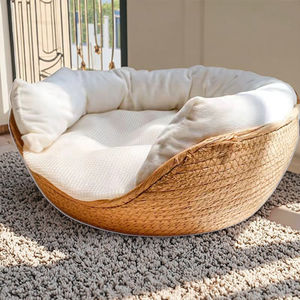 Einfarbiges Beruhigendes Anti-Angst Plüsch-Haustierbett Waschbares Donut-Kuschelbett für Kleine Hunde und Katzen zur Verbesserung des Winterschlafs - Product Image 3