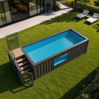 Piscines en fibre de verre sur mesure, piscines en conteneurs maritimes autonomes, piscines extérieures, grandes piscines en conteneurs de 20 pieds et 40 pieds