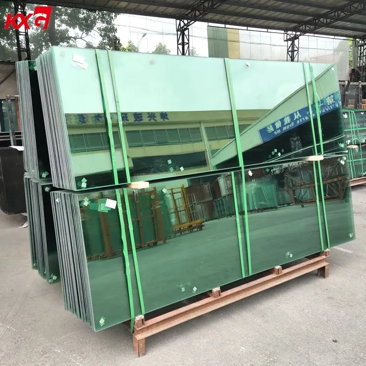 Green Reflective tempered glass curtain wall building industrial glass