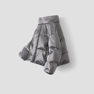 Nouvelle veste chaude légère en polyester à col montant zippé pour garçons et filles, <span class=keywords><strong>doudoune</strong></span> longue à capuche - Product Image 5