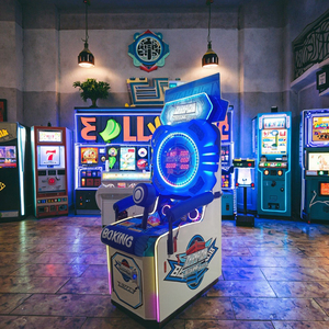 Machine de jeu de boxe à loterie à monnayeur pour 2 joueurs, en anglais, Kids Paradise Power Equipment, construction en plastique - Product Image 6