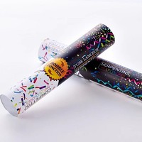 Umweltfreundliche, handgeworfene Konfettikanone mit individuellen Farben für Silvester, Weihnachten, Diwali, Abschlussfeier, Halloween und Geburtstag