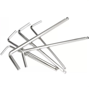 Clé hexagonale en forme de L avec embout sphérique 4 mm nickelé 45 #   Acier - Product Image 3