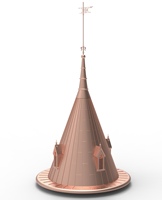 Pointe de toit en cuivre de haute qualité pour église, église domestique, décoration de tour de toit