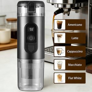 Stainless Steel Portable USB-Powered 2-in-1 Espresso <b>Coffee</b> Maker 20Bar High Pressure Pump Programmable Temperature Control - Product Image 5