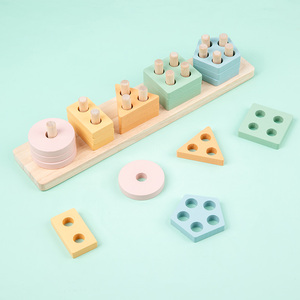 Montessori Extended Thinking a cinque colonne di legno per l'insegnamento sensoriale del gioco di smistamento dei colori giocattoli educativi per bambini - Product Image 3