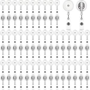 ホットセール昇華ロゴ名ドクターナースPVC半透明ストラップ格納式クリップIDバッジプルリールホルダー - Product Image 4