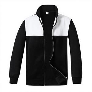 Veste unisexe vintage à fermeture éclair, coupe oversize et courte, avec blocs de couleur sur le devant, en polaire respirante chauffante, pour l'automne, ODM - Product Image 4