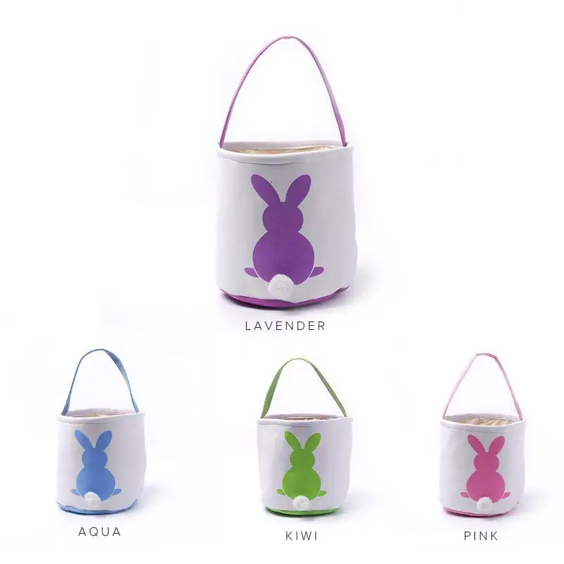 Cubos de Pascua para regalo, bolsa de lona con cola de conejo, venta al por mayor, DOM111784
