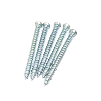Vis à béton professionnelles en acier au carbone, tête hexagonale à bride, zinguées noires, autotaraudeuses, pour maçonnerie