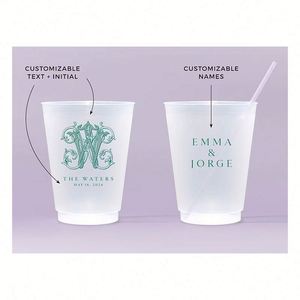 Vasos Personalizados para Bodas de Mascotas, Vasos de Plástico Reutilizables Ecológicos para Decoración de Bodas y Fiestas - Product Image 4
