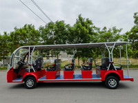 Bus électrique convertible 23 places pour visites touristiques, avec carrosserie métallique haute résistance et autonomie de 100 km, idéal pour parcs et campus