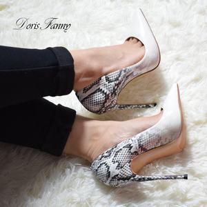 Scarpe con Tacco <span class=keywords><strong>a</strong></span> <span class=keywords><strong>Spillo</strong></span> Bianche Personalizzate all'Ingrosso, Punta Affusolata, Taglia Grande, Traspiranti, Leggere, Sexy, Formali - Product Image 4