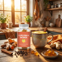 Gummies au Curcuma Personnalisées OEM à Faible Teneur en Calories avec Formule Végétale et Sorbitol Liquide pour le Soutien Immunitaire Quotidien