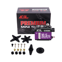 AGFRC A35CHS 10,5 KG alto Torque 0.075s 8,4 V HV engranaje de Metal de titanio duradero sin núcleo programable Digital Servo RC coche avión