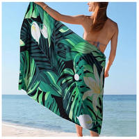 Quick-Dry Polyester Cotton Bath Towels Digital Sublimation Printed Towel Custom Logo Beach Towel
