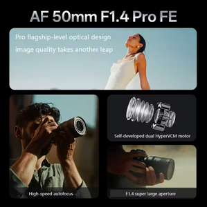 Objectif standard plein format VILTROX AF 50mm F1.4 Pro en alliage d'aluminium, monture E pour A7C/<span class=keywords><strong>A7SIII</strong></span>/A7III/A7RIV/A9/ZVE1/A93 - Product Image 3