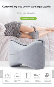 Oreiller en mousse à mémoire de forme pour le soulagement des douleurs au genou, aux jambes et au bas du dos, pour femmes enceintes et sciatique, léger, facile à nettoyer, pour un sommeil profond et respectueux de l'environnement - Product Image 4