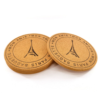 Sous-verres ronds en liège naturel de 19 cm, résistants à la chaleur, pour boissons, livraison directe