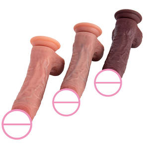 Ucuz büyük dev ejderha silikon yapay penis yumuşak gerçekçi seks oyuncak vantuz ile kadınlar için doğal sıvı silikon - Product Image 2