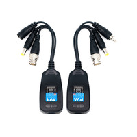 Balun vidéo CCTV HD 8MP, connecteur émetteur-récepteur DC RCA BNC vers RJ45 3-en-1 pour surveillance de sécurité CCTV, balun vidéo HD RJ45