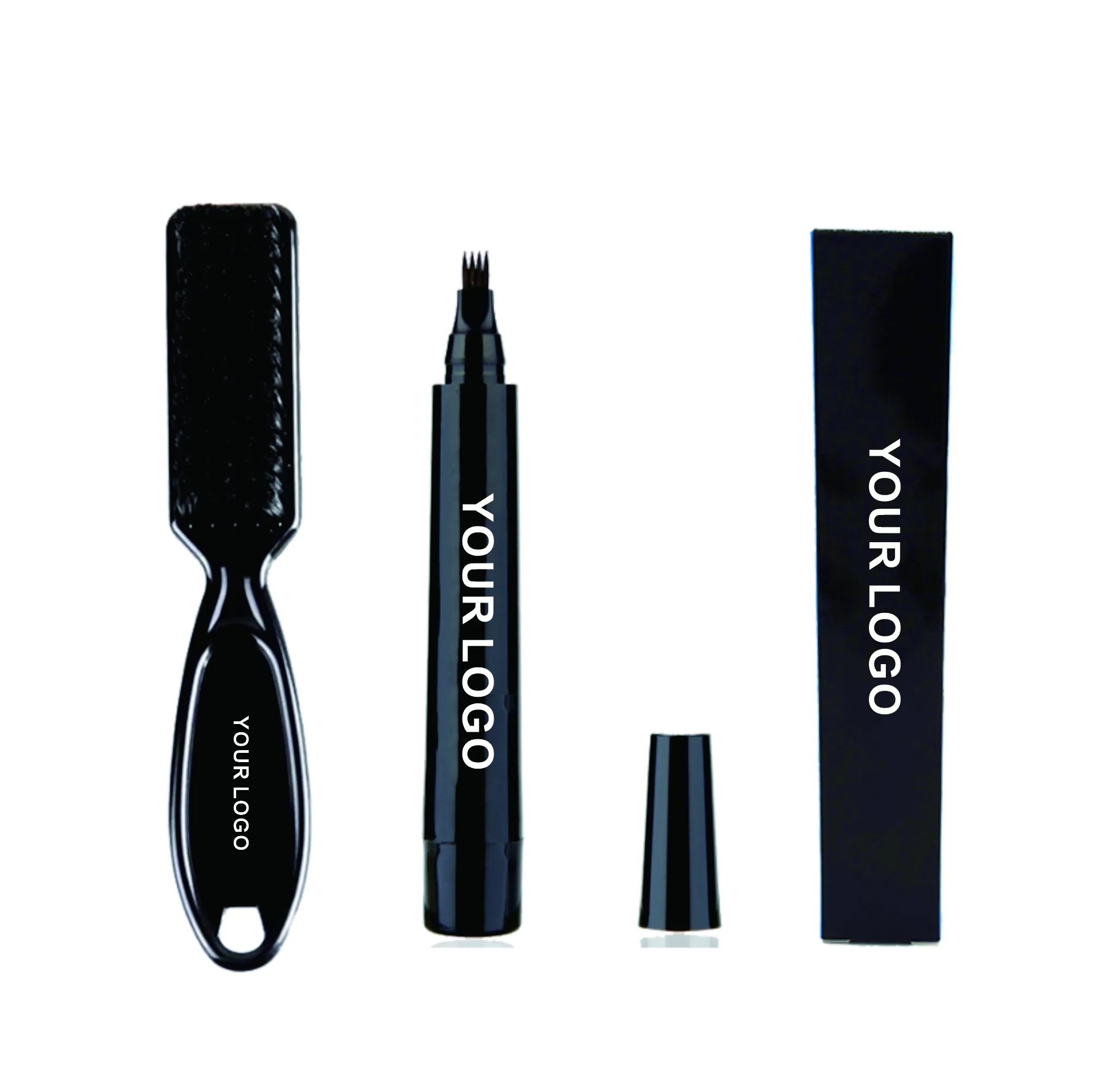 OEM Low Moq Men Private Label Waterproof Beard Filling Pen Kit With Brush