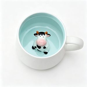 Mug en céramique 3D renard caché mignon – Compatible lave-vaisselle et micro-ondes, grande capacité, tasse à café/thé créative, cadeau d'anniversaire pour la maison/le bureau - Product Image 1