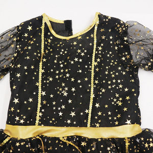 Robe de sorcière MS Kids Star en tutu noir et or pour les fêtes de Pâques des enfants, respirante et écologique - Product Image 2