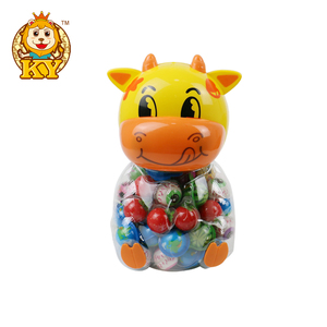 Toptan özel hayvan inek şekli şişe 3D mini yumuşak göz küresi şekil meyveli lezzet sakızlı şeker - Product Image 5