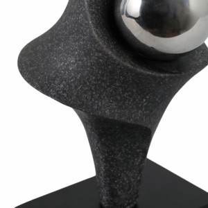 Scultura Statuetta con Sfera in Acciaio Inossidabile per Decorazione Casa e Bagno, Figurina Decorativa per Ufficio e Soggiorno - Product Image 5