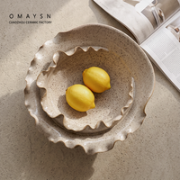 Assiette à fruits en céramique Omaysn, assiettes en forme de fruits en céramique, assiettes en porcelaine, assiette à fruits en céramique multicolore émaillée, artisanale