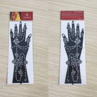 Autocollants de tatouage au henné temporaire colorés pour le corps entier, 12 pièces, motifs de tatouage marron, pochoirs