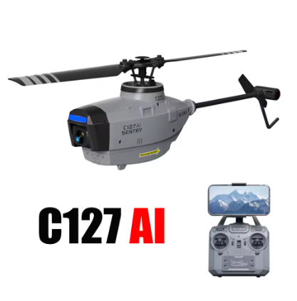 Electric RC ERA C127AI C127 C128 2.4G 6-Axis Gyro Stabilized Flybarless Beginner RC Helicopter 4CH Remote Control Plastic 720P