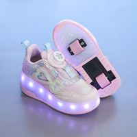 Chaussures à roulettes lumineuses LED pour enfants, fabriquées directement par les fabricants, pour filles, avec design changeant de forme, ultralégères et durables