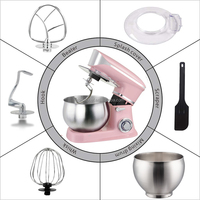 Robot pâtissier électrique Esperto rose 5L 6L 6.5L 7L 1000W pour boulangerie, prix du mélangeur de pâte