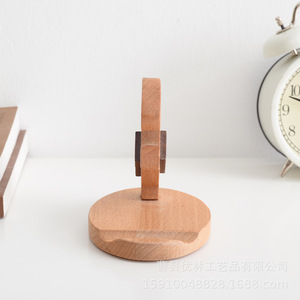 Soporte de Madera para Teléfono con Diseño Alienígena, Base Giratoria, Soporte de Escritorio - Product Image 3