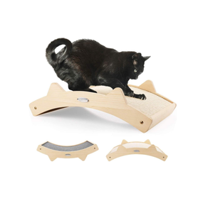 Rascador de Sisal de Doble Cara para Gatos de Interior, Sisal Resistente |   Sisal natural y tela para alfombras, estructura de madera maciza y duradera - Product Image 1
