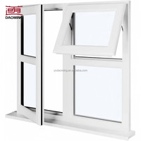Ventana Abatible de PVC de Diseño Moderno para Cocina, Apertura Vertical, Superficie Acabada, Impermeable, Ahorro de Energía, Insonorizada