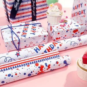 Wholesale High Quality Birthday Tissue Rolls <b>Red</b> & Blue Packaging Wrapping <b>Paper</b> Roll Uperior Craftsmanship - Product Image 4