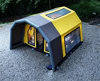 Tente gonflable avec véranda, imperméable, coupe-vent, en tissu Oxford, grandes fenêtres en maille, installation rapide, quatre saisons, portable